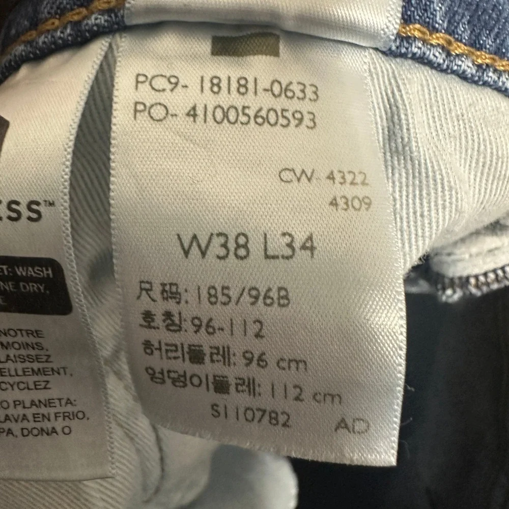 Levi's 514 Straight Fit Jeans Blue Denim Medium Wash Mens‎ Size W38xL33